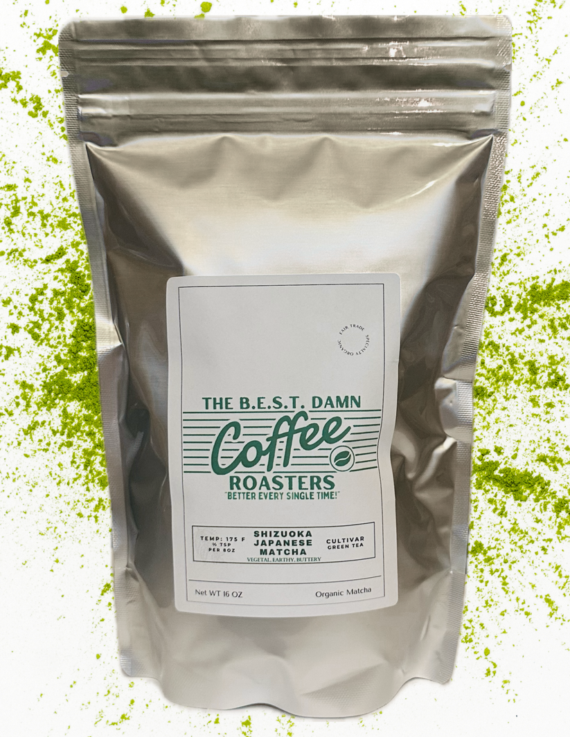 Japanese organic matcha from The Best Damn Coffee Roasters